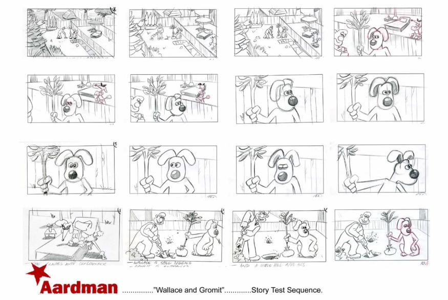 Wallace Gromit James O&#39;Shea Scenario Storyboard