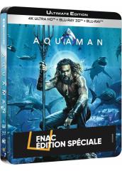 Aquaman Ultimate Edition - 4K Ultra HD + Blu-ray 3D + Blu-ray + CD Bande Originale - Boîtier SteelBook Limité - Édition Spéciale FNAC