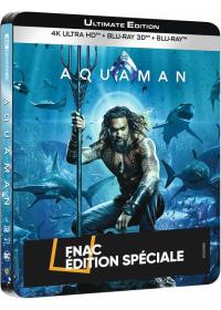 Aquaman Ultimate Edition - 4K Ultra HD + Blu-ray 3D + Blu-ray + CD Bande Originale - Boîtier SteelBook Limité - Édition Spéciale FNAC